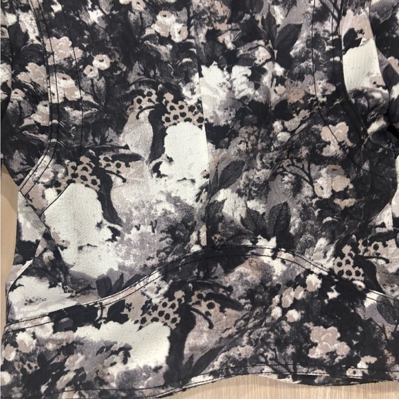 Club Monaco Black and White Bomber Jacket with Faux Fur Collar - Picture 8 of 9